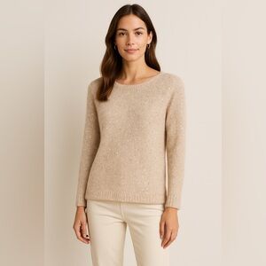 Chico’s Neutral Sequin Knit Sweater M